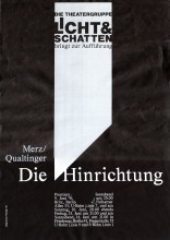 Plakat der Aufführung Die Hinrichtung